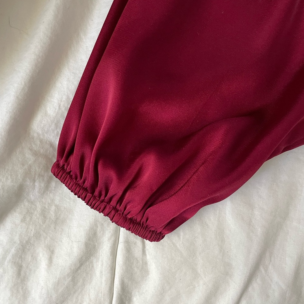 NWOT FOREVER 21 RUCHED STRINGY TOP - Picture 3 of 4